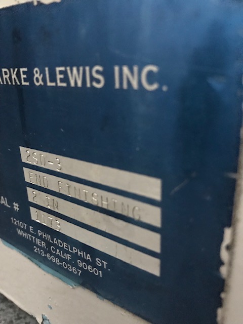 2" Clarke & Lewis #2SD-3, air vise, flares/squares/burrs, 1/8"-2" OD, beads 7/16"- 1-1/2", vari-speed, 1/2 HP - Image 5