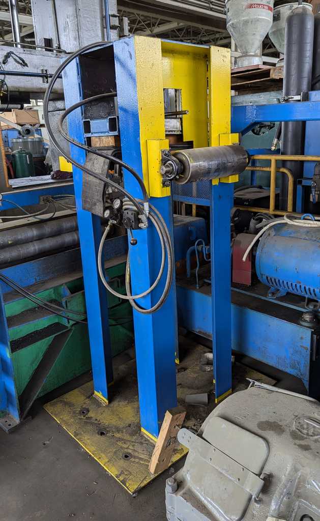 12" Cauffiel Drag Tension Stand, 12" diameter x 16" Face Passline Roll, 36" x 48" Base Plate - Image 2