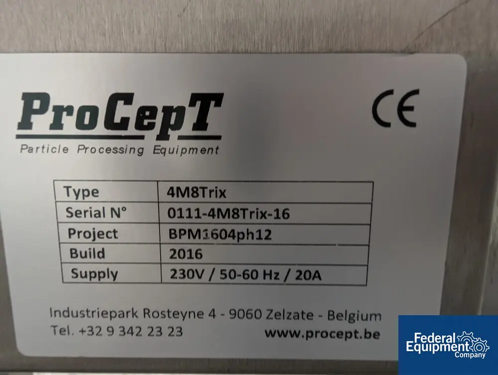 ProCepT #4M8-TriX, Spray Dryer System, Stainless Steel, cone bottom, dust collector, 230 volts, 2016 - Image 3
