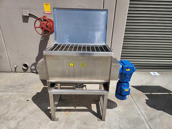5 cu.ft. 304 Stainless Steel ribbon mixer, 3 HP, new, uused, 2 yr warranty - Image 1