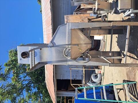 Stainless steel bag break station for manual feed bag break, Stainless Steel receiving hopper - Image 3