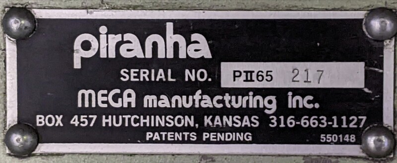 5" x 5" x 3/8" Piranha #PII-65, ironworker, 65 ton, serial #217 - Image 2
