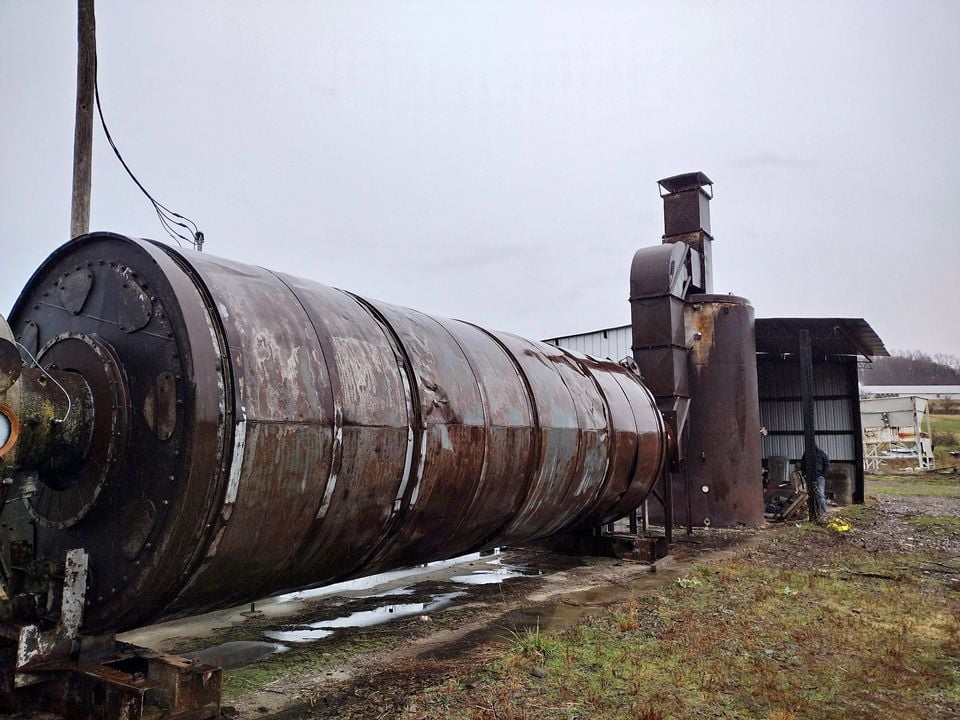8' x 24' Drum Dryer with Webb Burner, drum, burner, cyclone ductwork and blower - Image 1