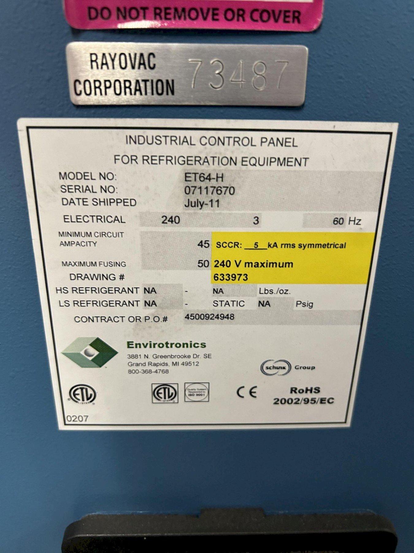 Envirotronics #ET64-H, environmental test chamber, 240 V. - Image 4