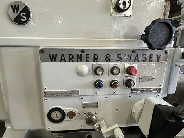No. 2A Warner & Swasey, M3470, saddle type turret lathe, 3/4" spindle hole - Image 3