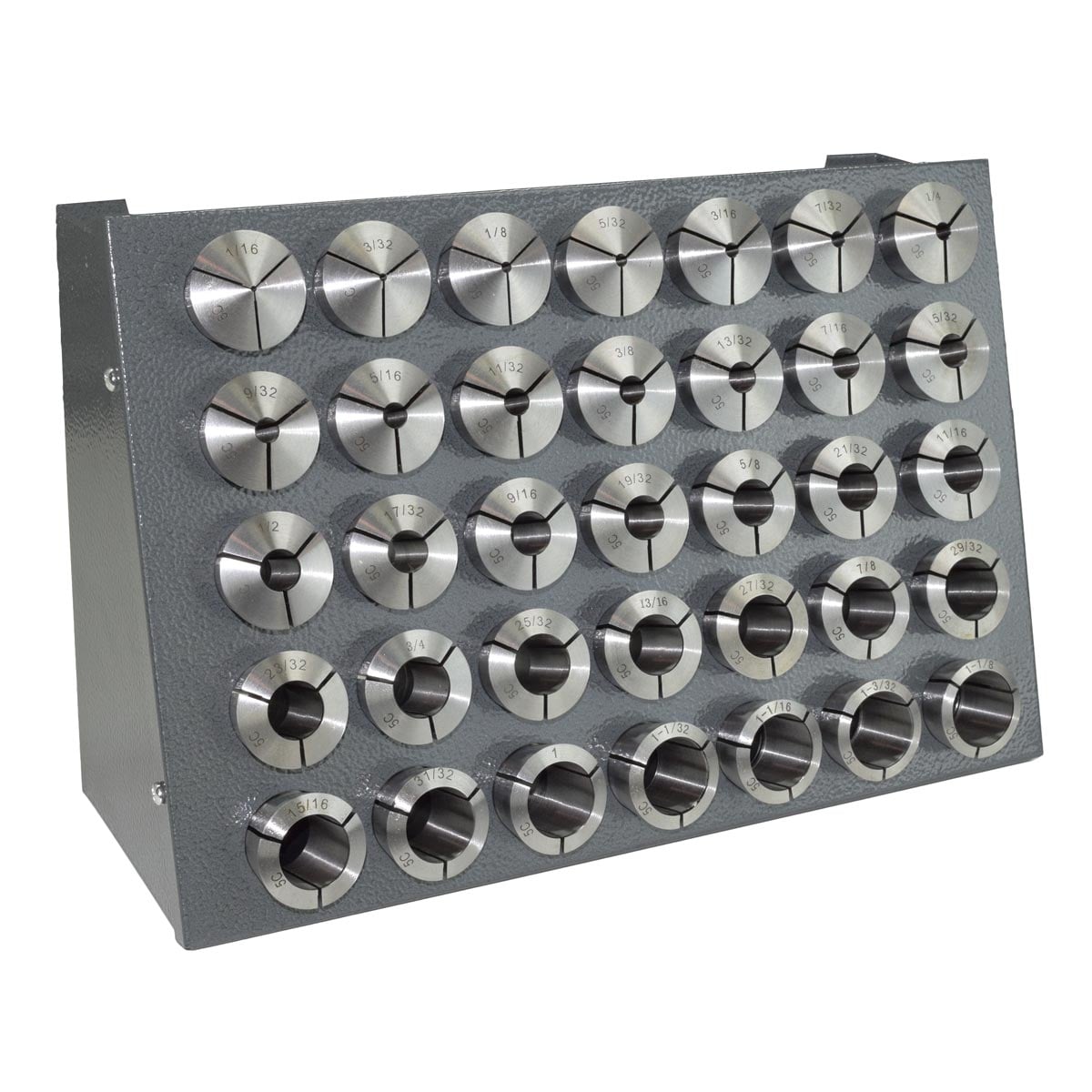 Precision Matthews, 18 Pc. Precision Inch 5-C Collet Set, 1/16" to 1-1/8" - Image 1