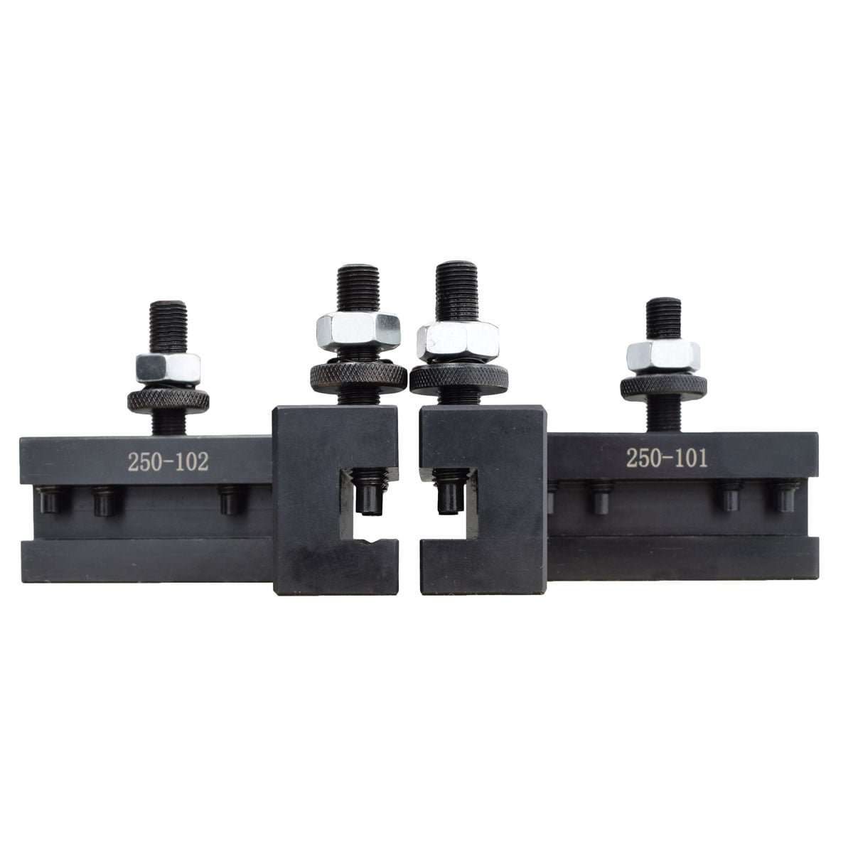 Wedge, Quick Change Tool Post Set, AXA Size w/ (3) 250-201 Straight Holder & (2) 250-102 Straight w/V Groove - Image 3