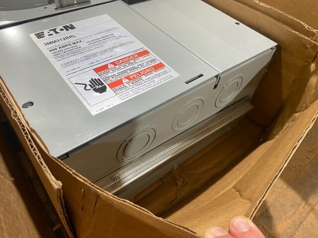 800 Amps, Eaton #3MM312RRL, Meter Stack 800A Max 125A Branch 208Y/120V 3PH 3 Socket - Image 8