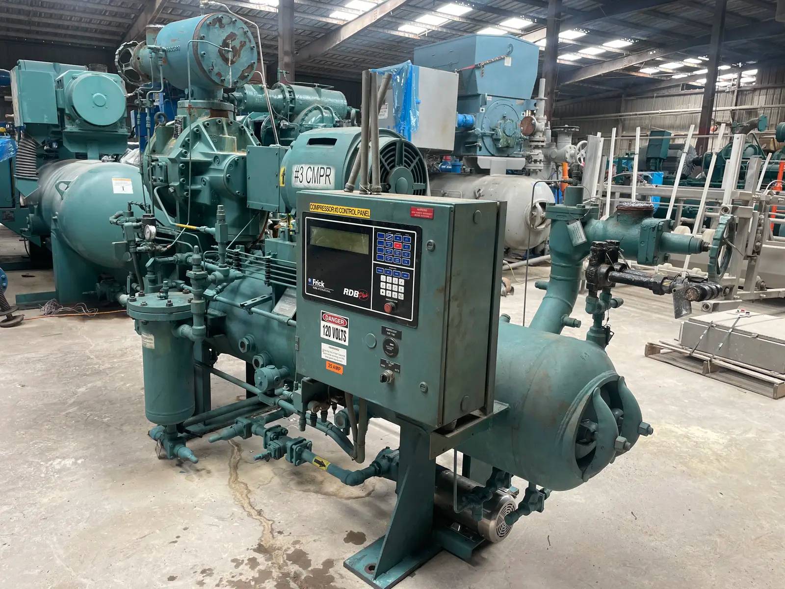 75 HP Frick #RDB-100B, Rotary Screw Compressor Package, 460 V., 4500 RPM, 350 PSIG, 2003 - Image 4