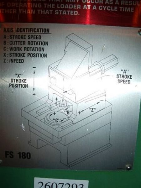 Fellows #FS-180, Fanuc 15M, 7" pitch diameter, Hydro-Stroke 6.3 Diametral Pitch, 1993, #12118 - Image 6
