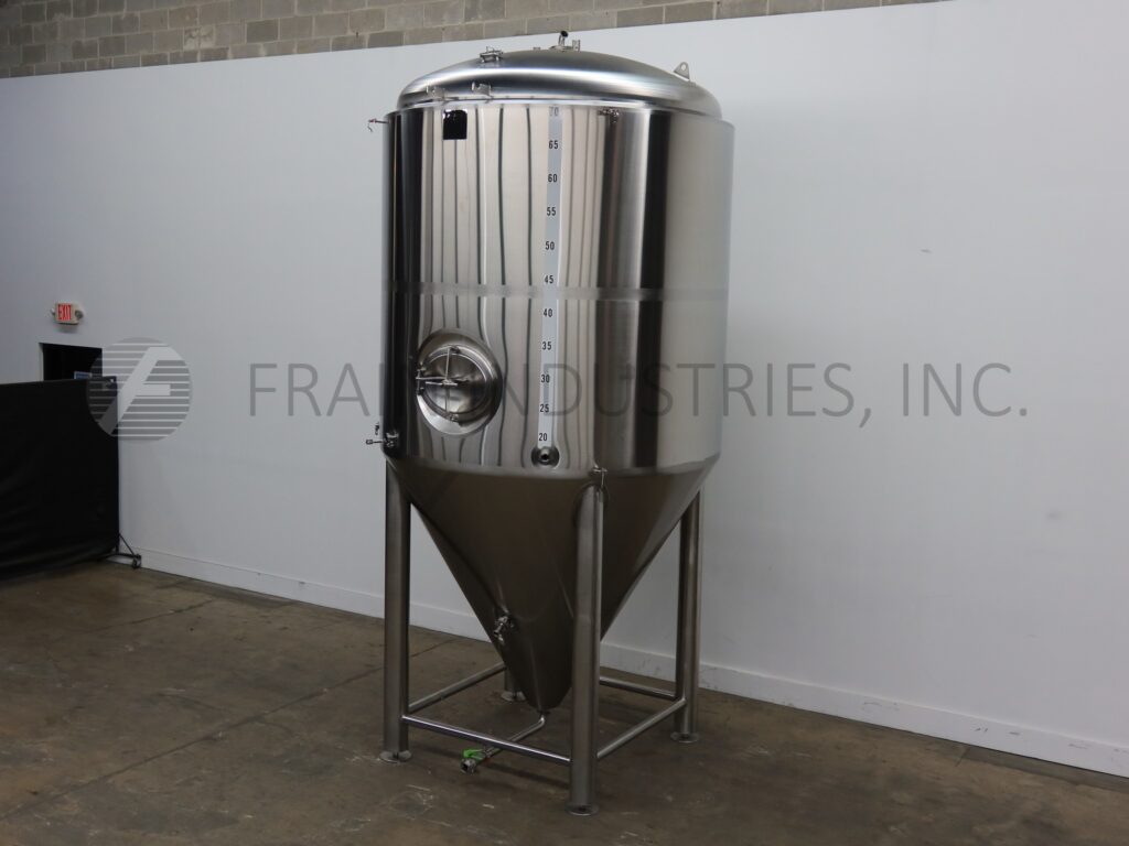 2300 gallon Alpha Brewing, Stainless Steel Jacketed Tank, 79" diameter X 79" Straight side, 43 PSI - Image 5