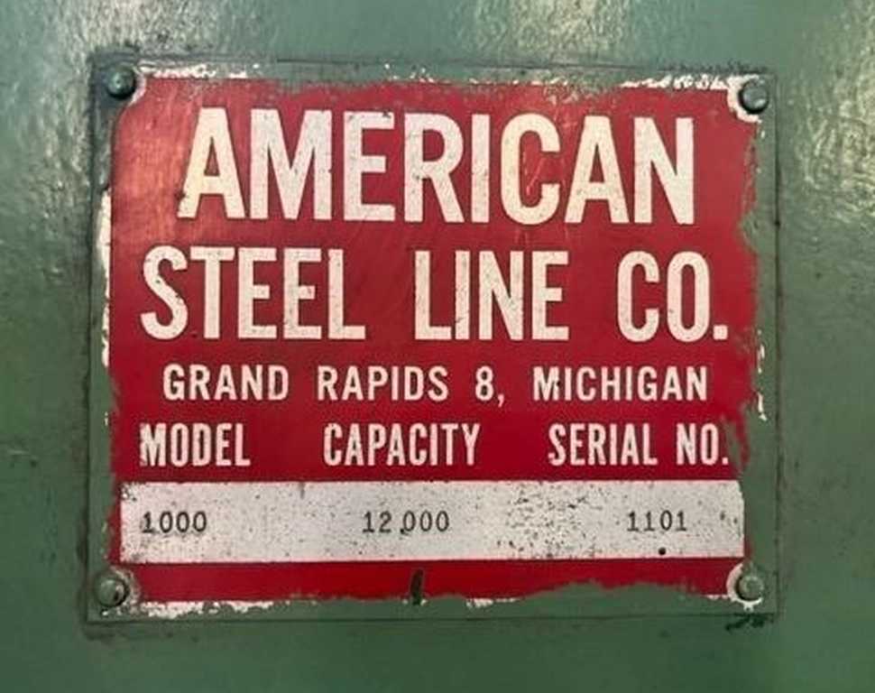 12000 lb. American Steel Line #1000, motorized uncoiler, 36" mandrel, manual expansion - Image 4