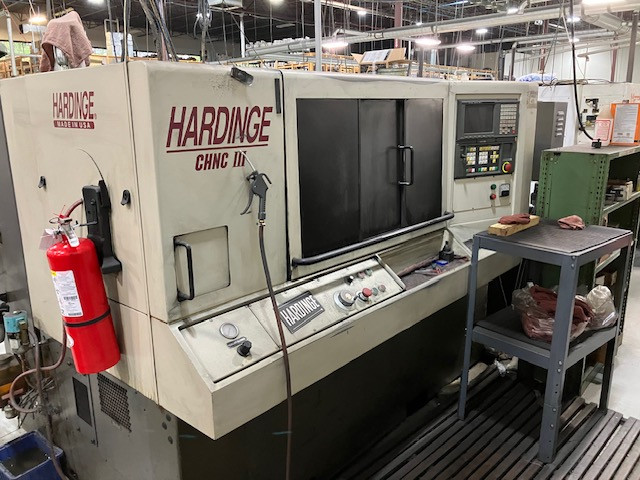 Hardinge #CHNC-II, GE/Fanuc 18T controls, 14" swing, 1.6" bar, 12.5" turning length, very nice - Image 1