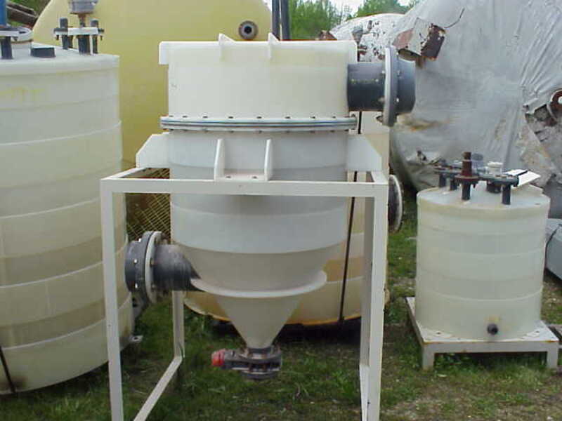 Poly pulse jet dust collector, 8" inlet/outlet, 4" bottom valve - Image 1