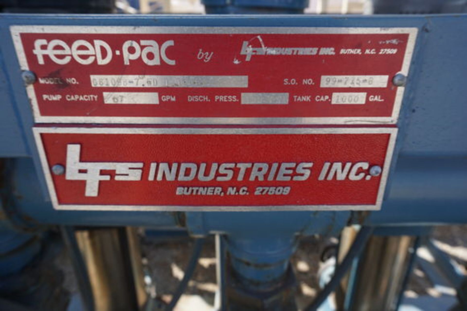 1000 gal. BFS Industries #GS1000-7.5, triplex, Stainless Steel boiler feed water tank w/ (3) 7.5 HP Grundfoss - Image 2