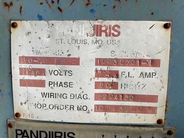 3000 lb. Pandjiris #30-6MVRWT, welding positioner, 36" x 36" table, motorized tilt, 3/4 HP - Image 5