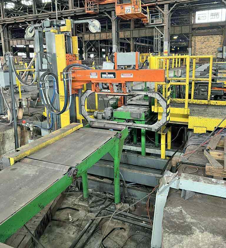 Samuel #SMSBM10/VS32, bar & shapes packaging line, 40' infeed conveyor length, hydraulic power unit - Image 1