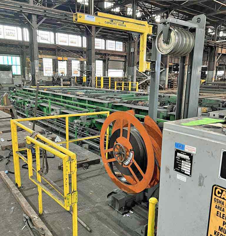 Samuel #SMSBM10/VS32, bar & shapes packaging line, 40' infeed conveyor length, hydraulic power unit - Image 4