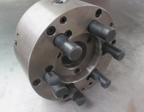 8" 3-Jaw self-centering D1-6 Camlock back lathe chuck with wrench (YMC) - Image 7