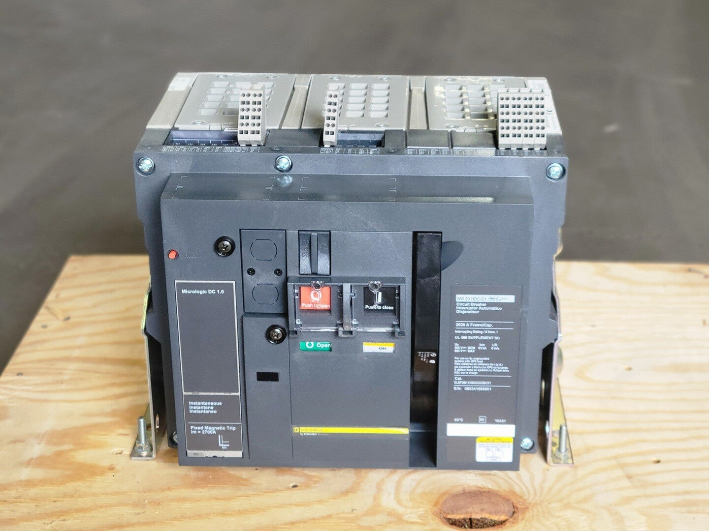 2000 Amps, Square D, NW20HDC, Masterpact circuit breaker, 3-pole, new surplus - Image 1