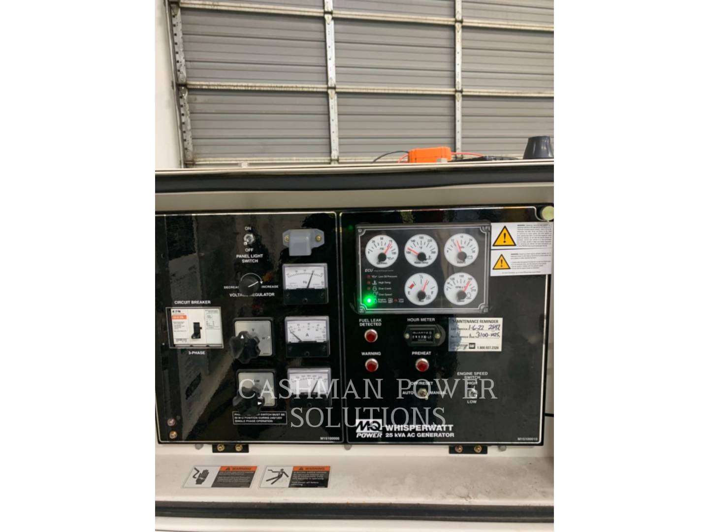 20 KW Multiquip #DCA25, Diesel, 1800 RPM, 480 Volts, 4085 hours, 2018 - Image 7