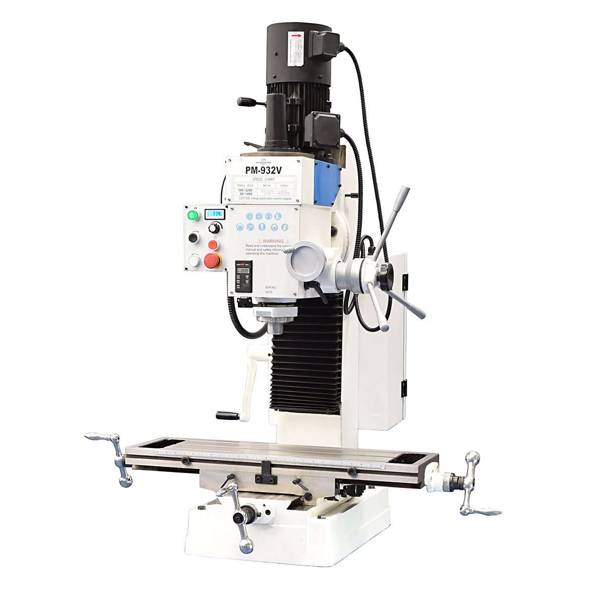 Precision Matthews #PM-932V-BASIC, Precision Bench Top Milling Machine, 9" x31.5" table, 2 HP - Image 9