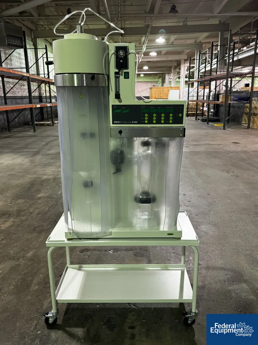 Buchi #B-290, Spray Dryer, glass chamber, cyclone and dust filter, stainles steel atomizer, dust collector - Image 3