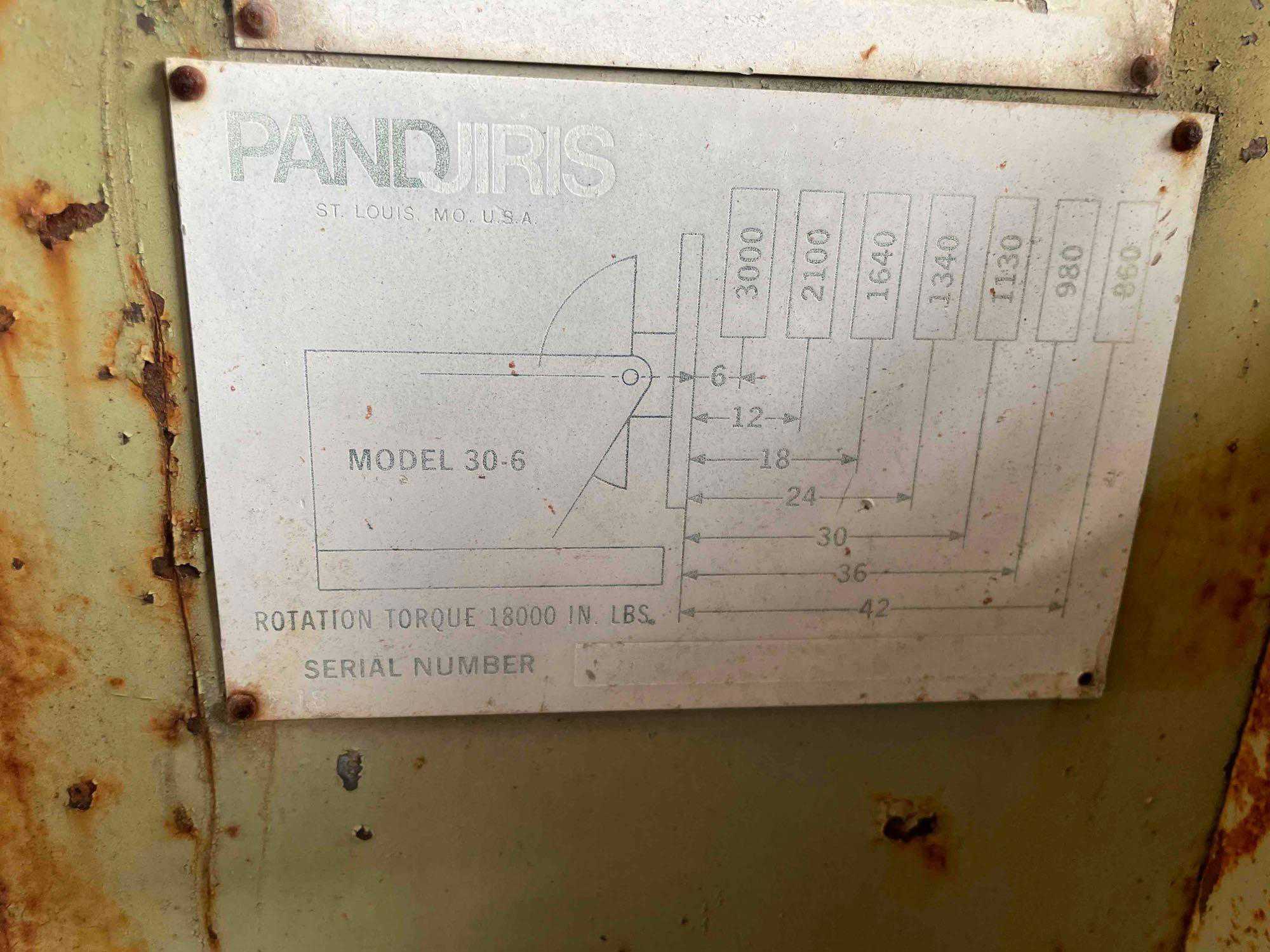 3000 lb. Pandjiris #30-6MVRWT, welding positioner, 36" x 36" table area, pendant Control, adjustable base - Image 1