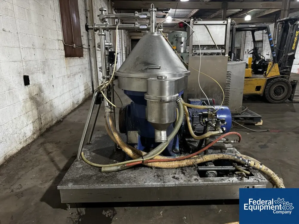 Alfa-Laval #VNPX-510" SGD-34-GS, disc centrifuge clarifier, Stainless Steel bowl, 6235 rpm max bowl speed, 29 - Image 4