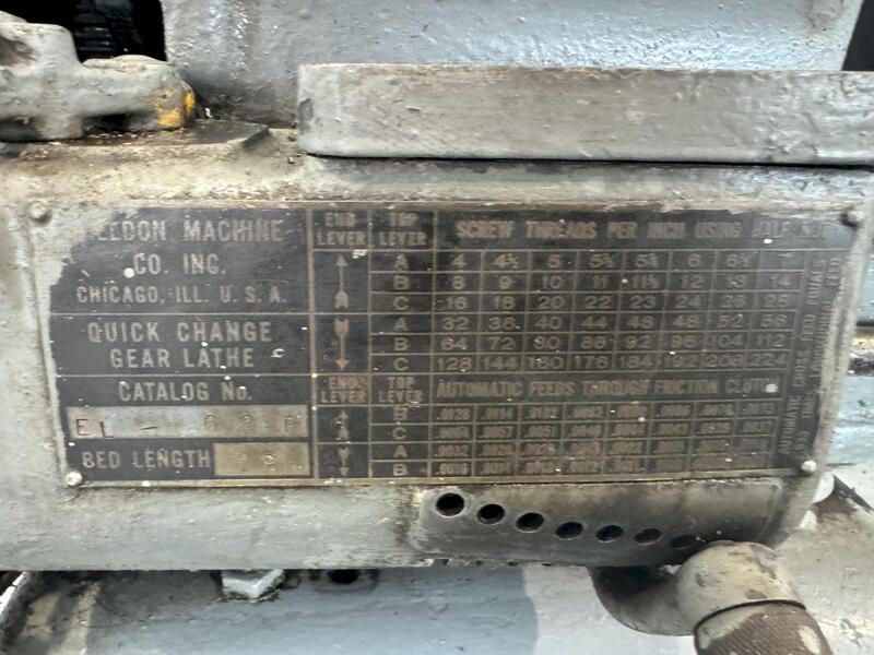 10.5" x 36" Sheldon, engine lathe - Image 7