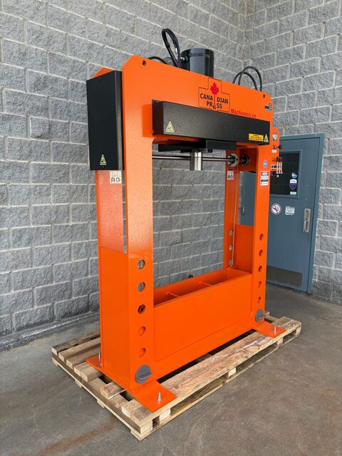 100 Ton, Machineco (Canadian Press division) #HFP-100, H-frame hydraulic press, 16" stroke, 10 HP, 9" bore - Image 2