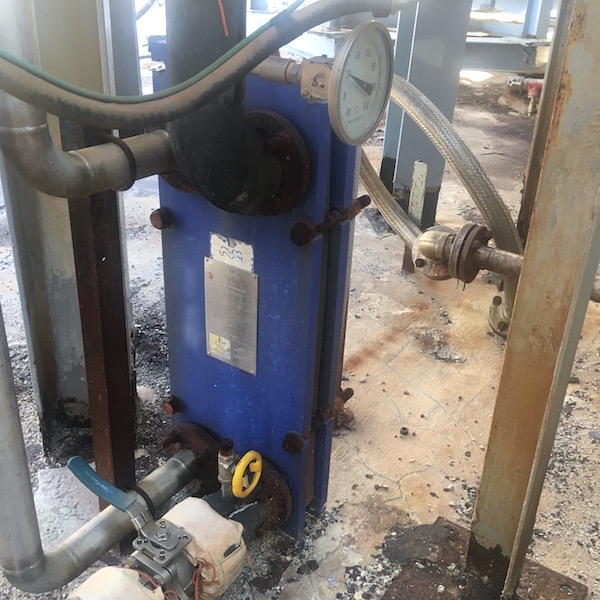 35 sq.ft., Alfa-Laval, 16FG, 150 psi @ 250°F, Carbon Steel frame, 316 Stainless Steel plates - Image 2