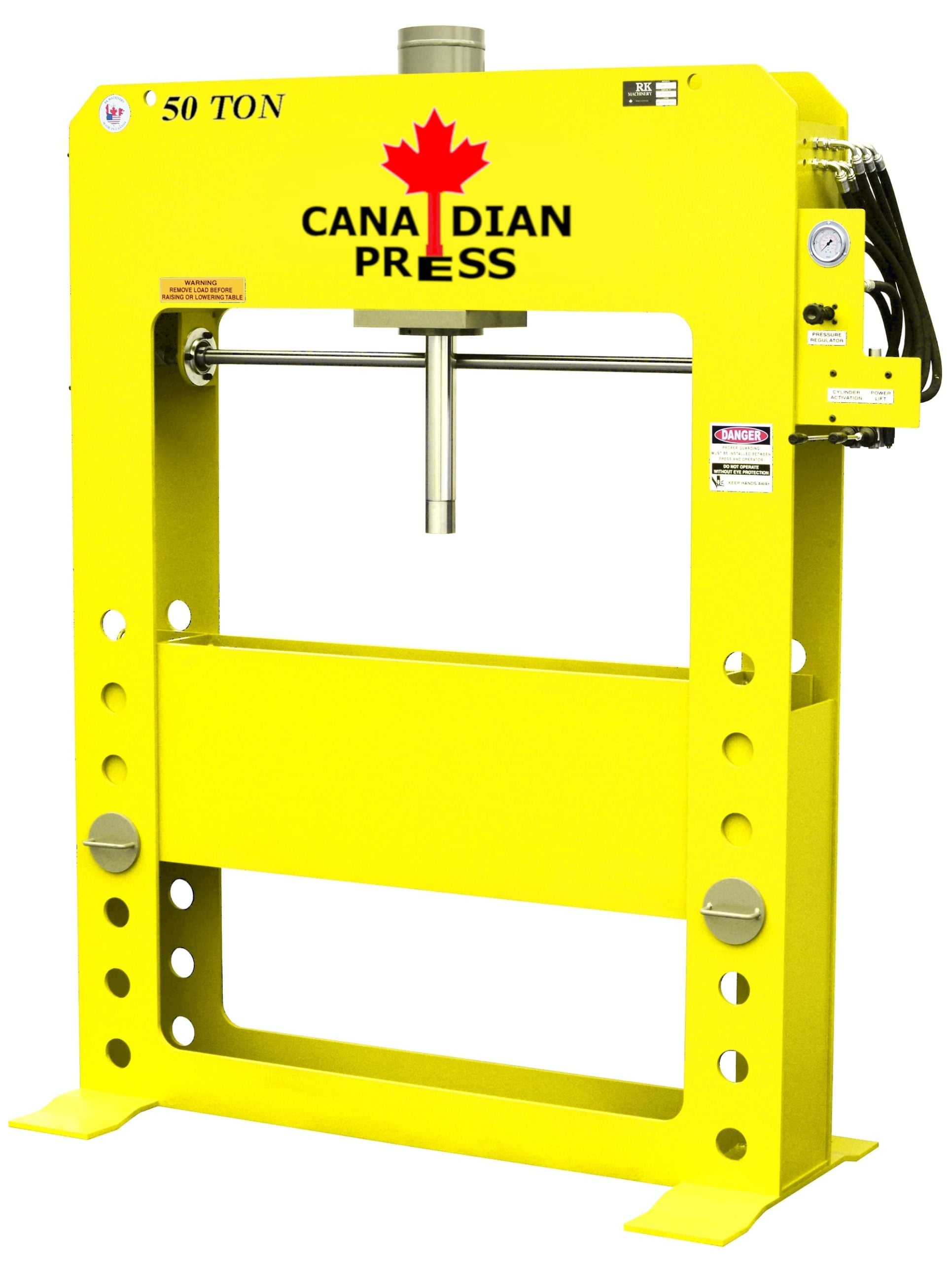 50 Ton, MachineCo (Canadian Press Division) #HFP-50, H-Frame Hydraulic Press, 16" Stroke, 7" Bore, 3" Rod - Image 4