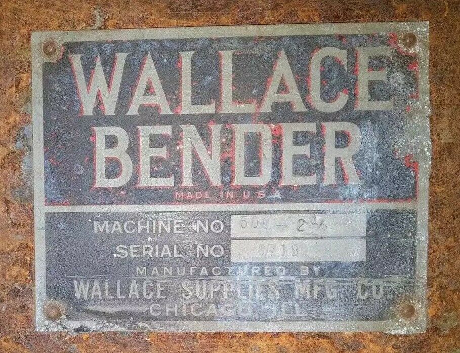 2" Wallace #500-2-1/2, Hydraulic Bender, Rotary, mandrel pipe and tube, 18" max Radius, 10 HP - Image 4