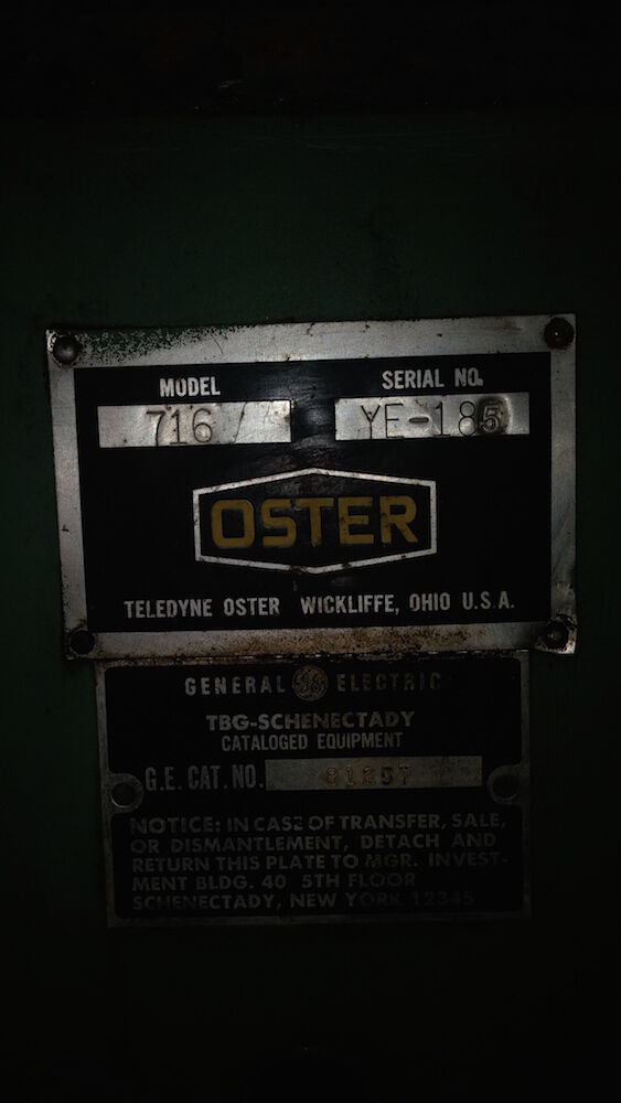 6" Oster #716, Pipe & Bolt Threader, 5 HP, 1170 RPM, 575 V, S/N YE-185 - Image 3