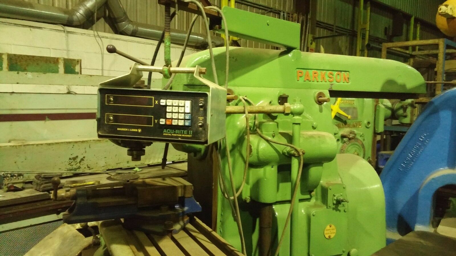 Parkson #3N, Universal Mill w/2-Axis digital read out, Vertical Head, 60" Table - Image 4