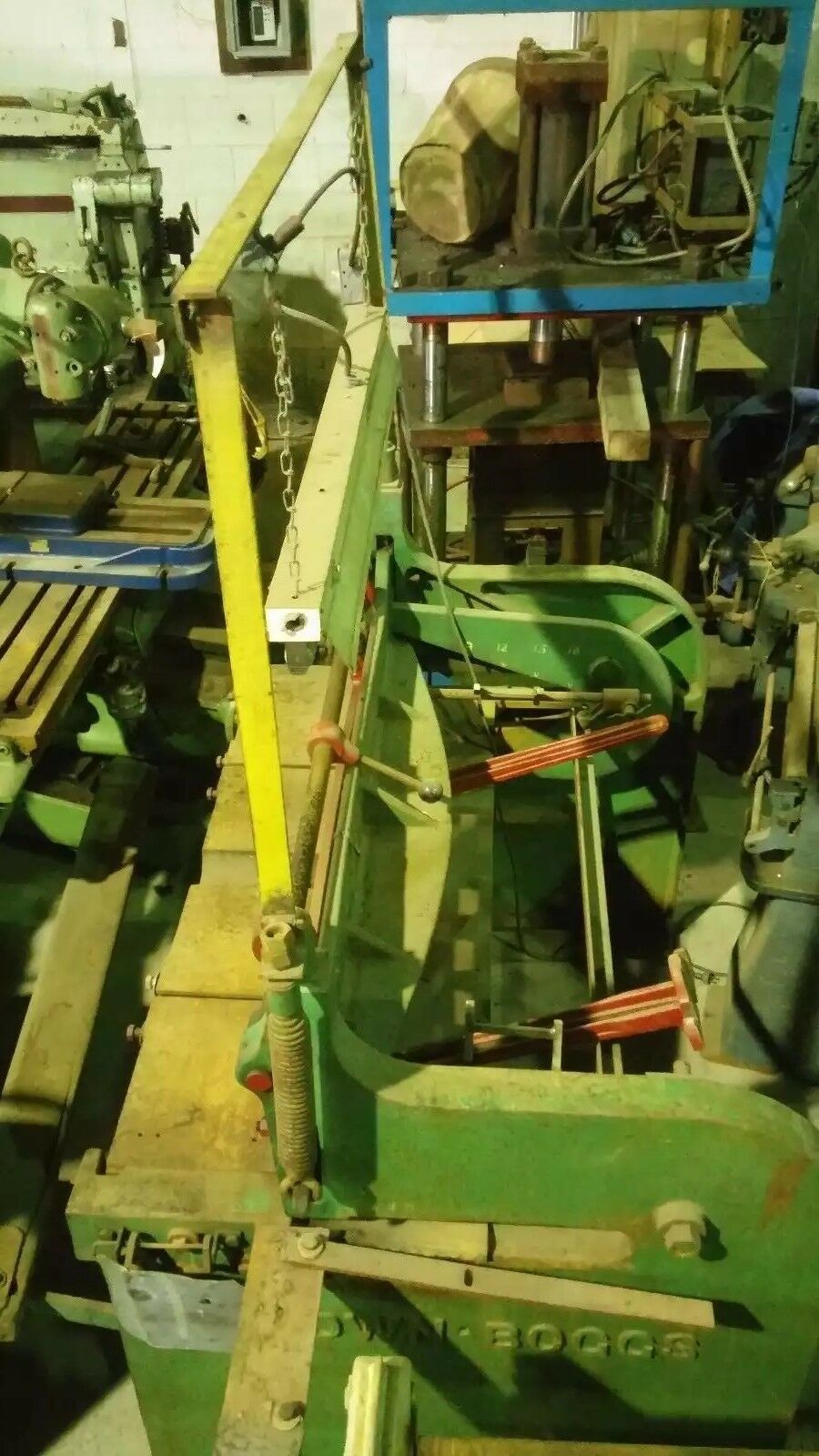 16 gauge x 4' Brown & Boggs, Gap Foot Squaring Shear, front support arms, sheet hold-down - Image 4