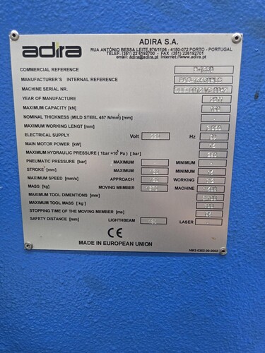 110 Ton, Prima Power press brake, 10' overall, serial QUO-0012-V300042 - Image 9