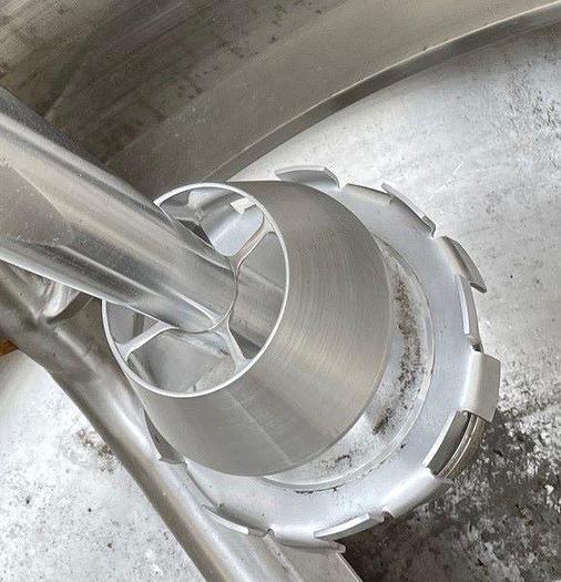 400 gallon Feldmeier, jacketed mix tank w/60 HP shear mixer, Stainless Steel construction, Dish bottom open - Image 2