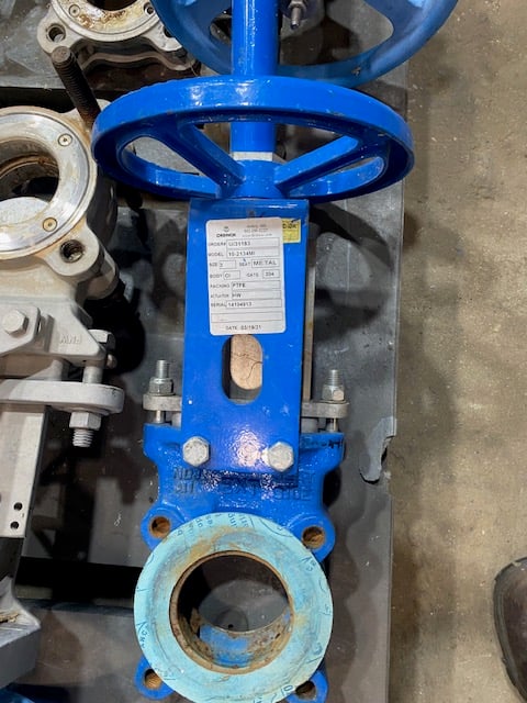 3" Orbinox #10-2134MI, slide gate valve, Seat-Metal, Body - CI, Gate - 304 Packing- PTFE, 2021 - Image 1