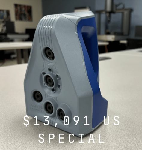 Artec #Space-Spider 3D scanner, accuracy up to 0.05mm, coordinate measuring machine demo - Image 1