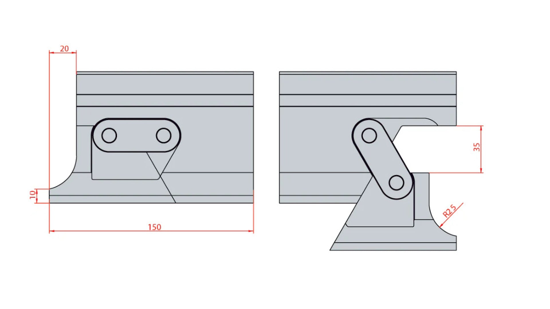 11.81" L, Eurostamp #1047S, 2x150mm 35 degree moving horn, new - Image 1