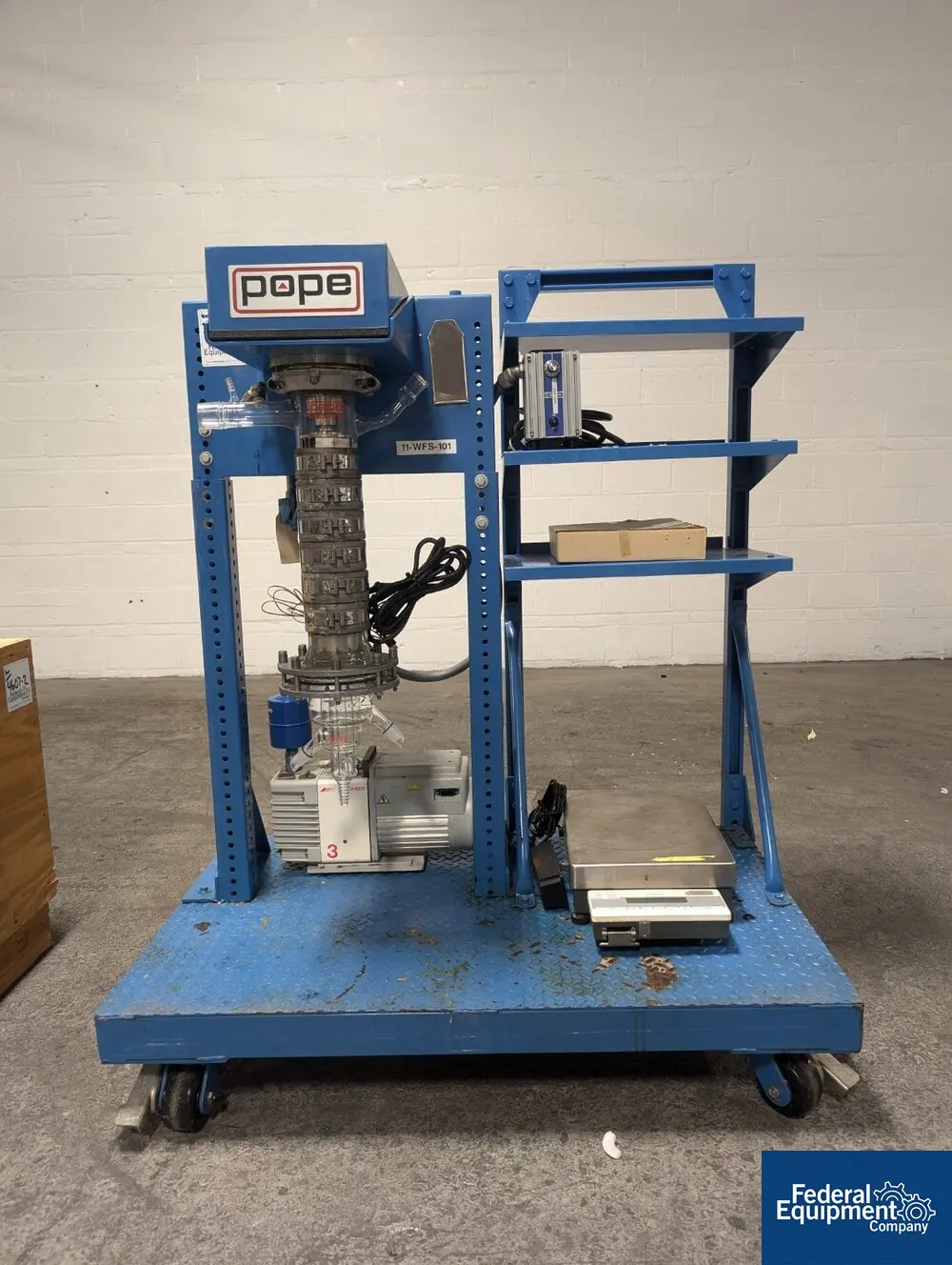 1.16 sq.ft. Pope Wiped Film Evaporator, Stainless Steel and Glass, 4" diameter Stainless Steel rotor - Image 4