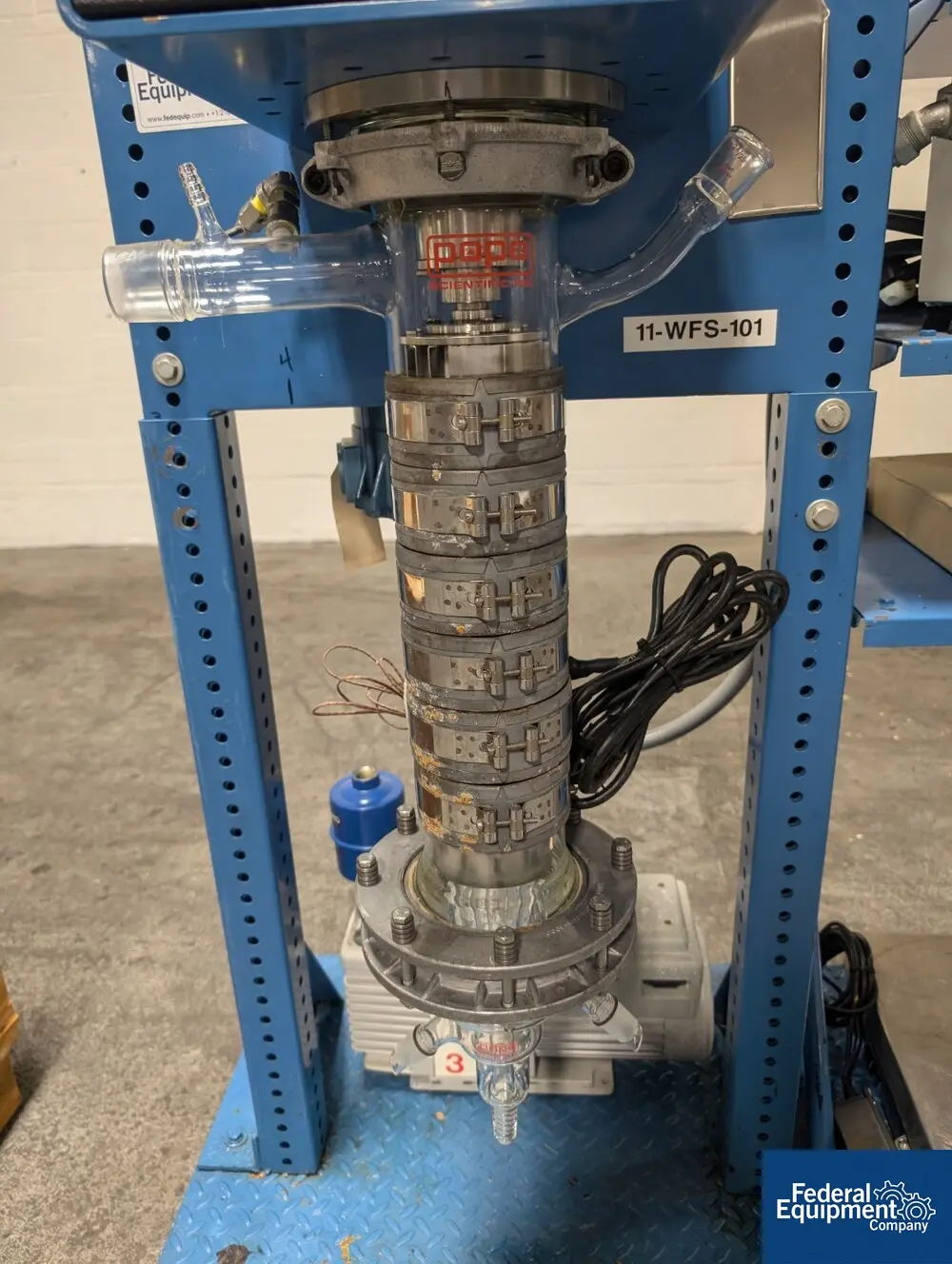 1.16 sq.ft. Pope Wiped Film Evaporator, Stainless Steel and Glass, 4" diameter Stainless Steel rotor - Image 6