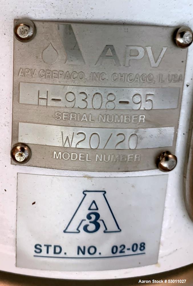 105 GPM @ 95' TDH, APV Crepaco #W20/20, Stainless Steel centrifugal pump, 3500 RPM, 2" inlet, 2" outlet - Image 4