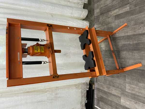 20 Ton, Custom H-frame press, 5" stroke, 8" x21" bed area, hand pump, like new - Image 1