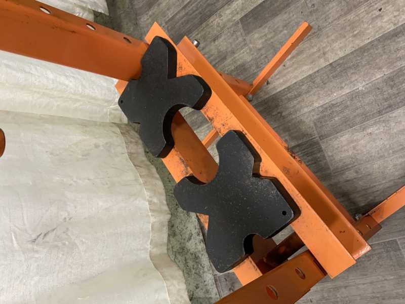 20 Ton, Custom H-frame press, 5" stroke, 8" x21" bed area, hand pump, like new - Image 3