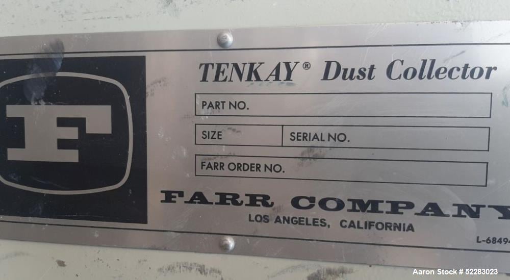 1200 cfm Farr Tenkay #C3, cartridge type dust collector, 846 sq.ft., 6" air inlet, 6" outlet - Image 10
