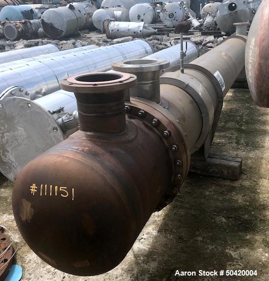 930 sq.ft. Ellett Industries, shell & tube heat exchanger, horizontal, single pass, Zirconium tubes, 2008 - Image 3