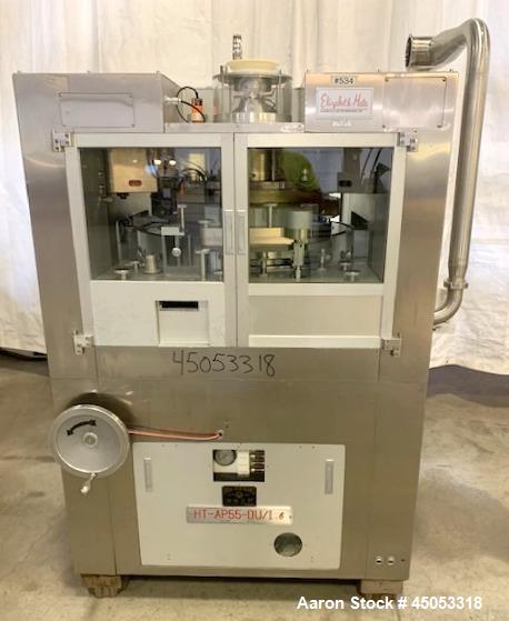 Hata #HT-AP55-DU, rotary tablet press, 55 station, 1-1/4" diameter x 2-1/2" deep, 1:12.25 ratio, Mitsubishi - Image 1